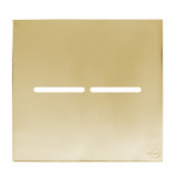 Placa p/ 2 Interruptores 4x4  - Novara Glass Dourado